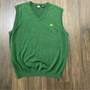Clubhouse Collection Masters Silk Blend Green Vest Pullover V-Neck Size XXL